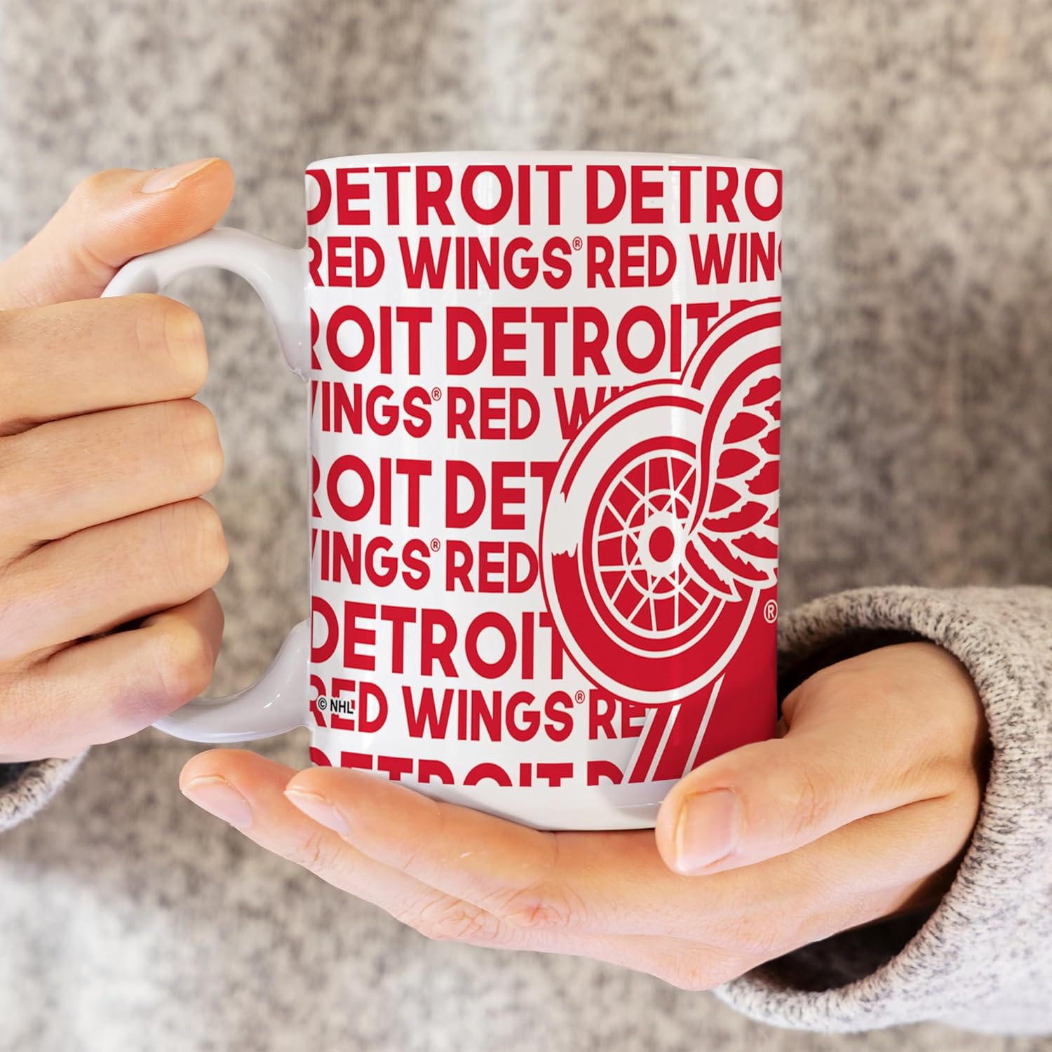 Rico Industries NHL Hockey Chicago Blackhawks 15 oz White Ceramic Mug - Image 4