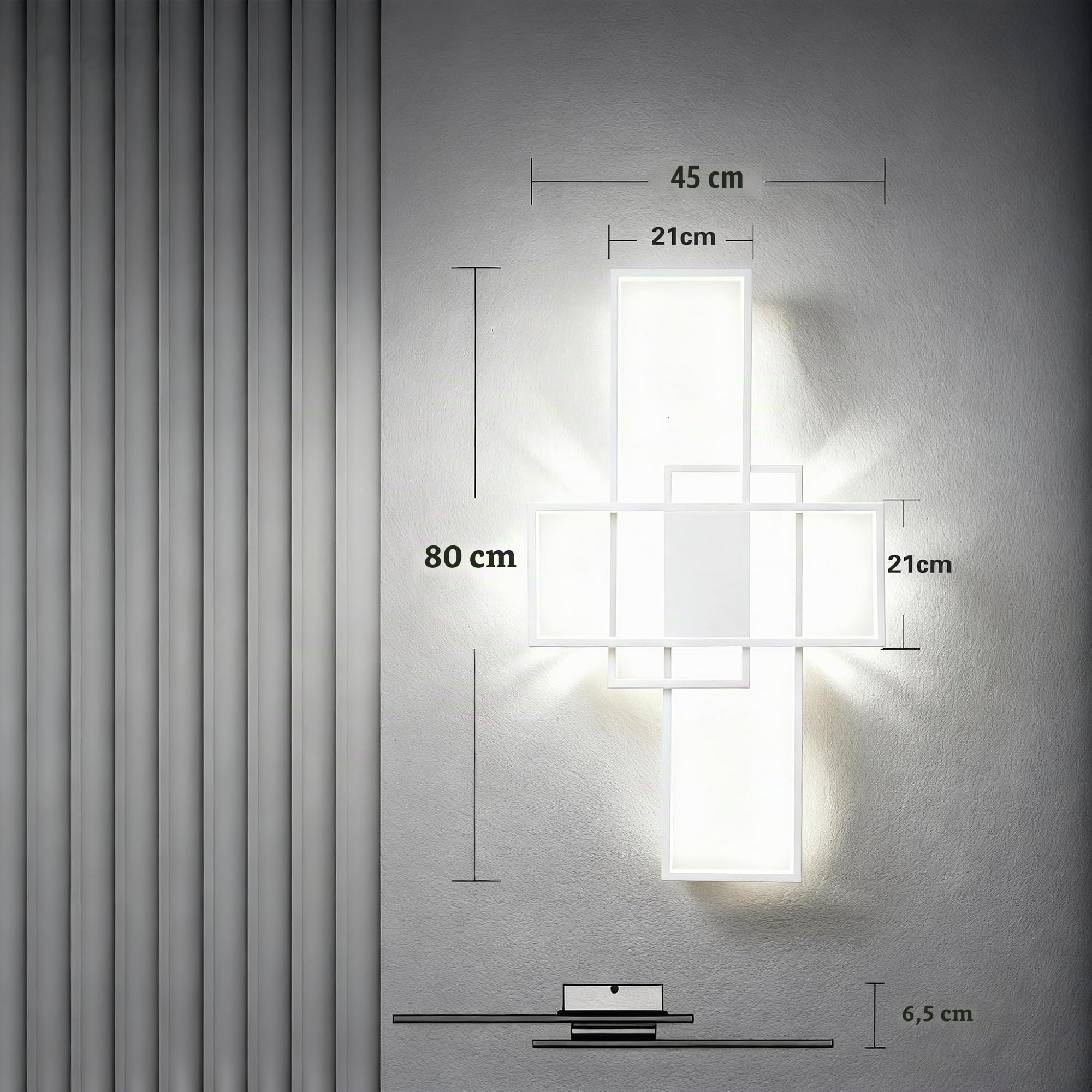 Plafon LED Techo Regulable Moderno,54W 5400LM Lámpara de Techo con Mando a Distancia/APP 3000K-6500K,Ceiling light,Adecuado para salones,dormitorios,balcones y comedores