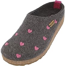HAFLINGER Grizzly Cuoricini Felt Slippers, Heart Cork