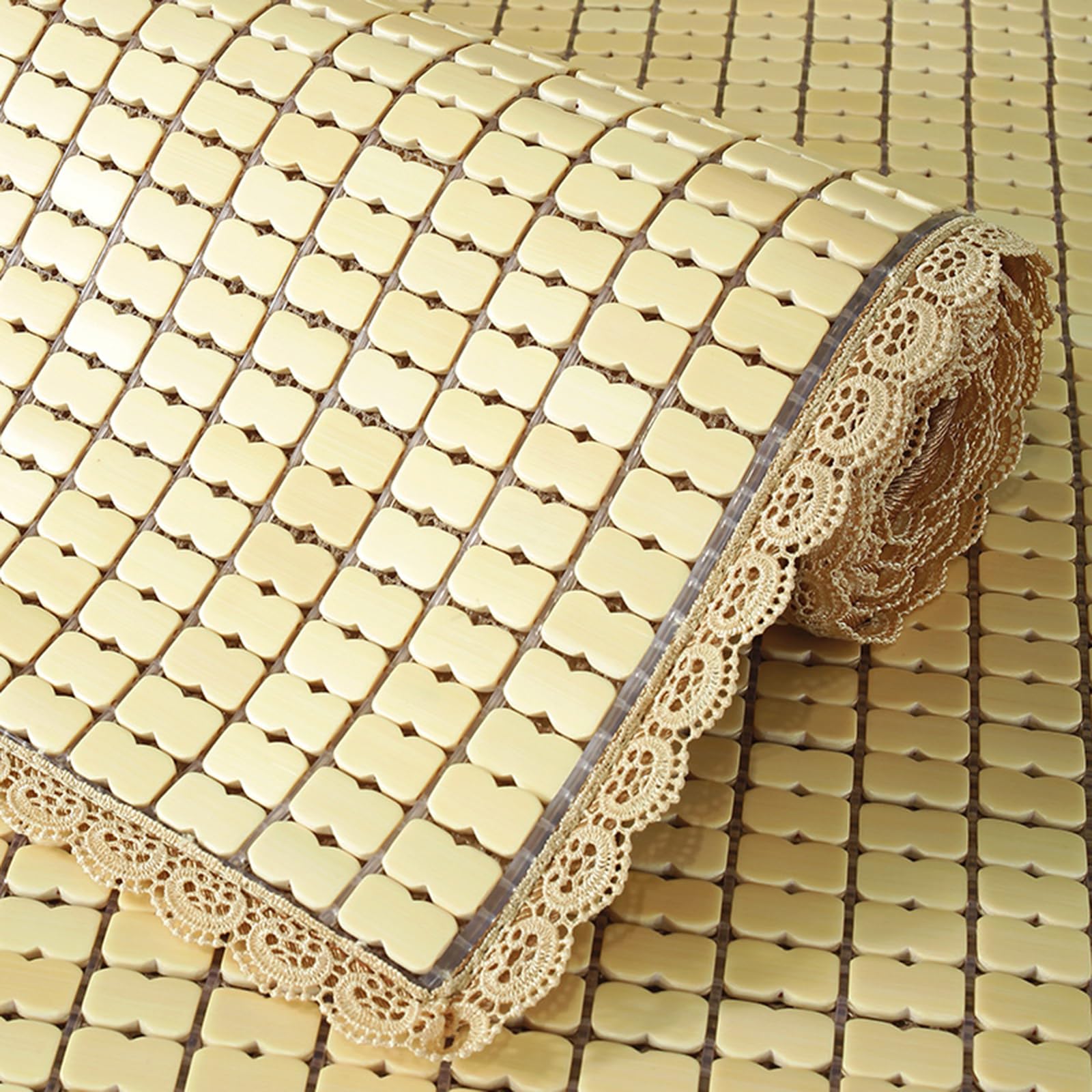 Alfombra de bambú Mahjong de alta densidad para cama de verano
