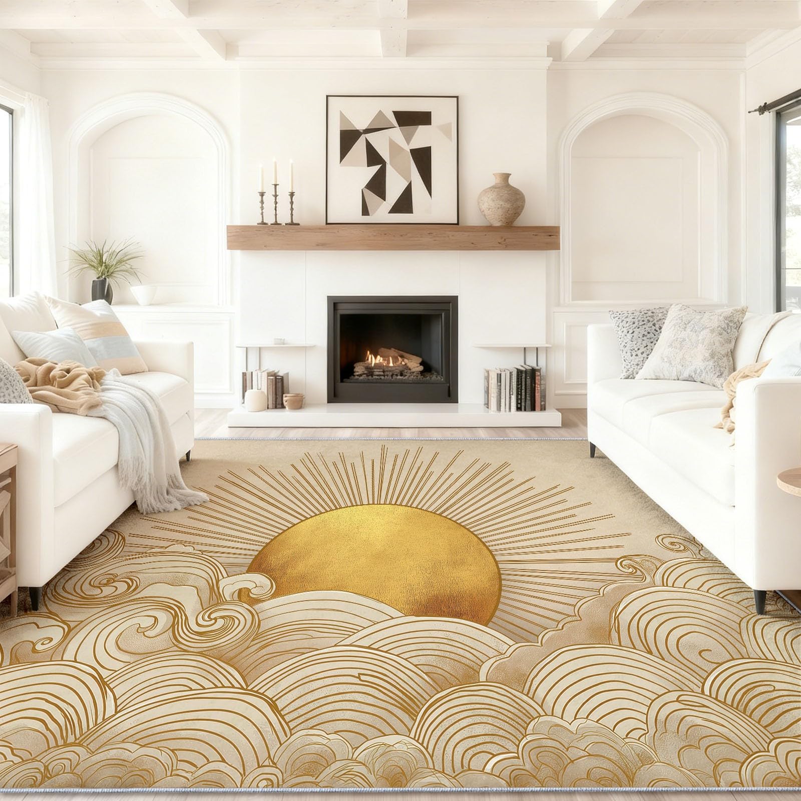Tapis or pour salon et couloir créez une ambiance chaleureuse avec ses motifs