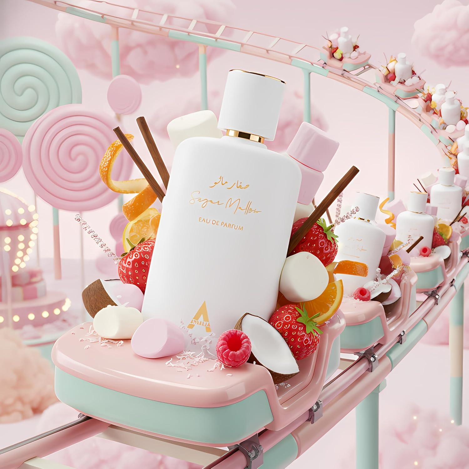 Sugar Mallow Eau de Parfum 100ml | Sweet Marshmallow, Strawberry & Vanilla Perfume for Women | Long Lasting Gourmand Fragrance with Candy Sugar & Musk - Image 4