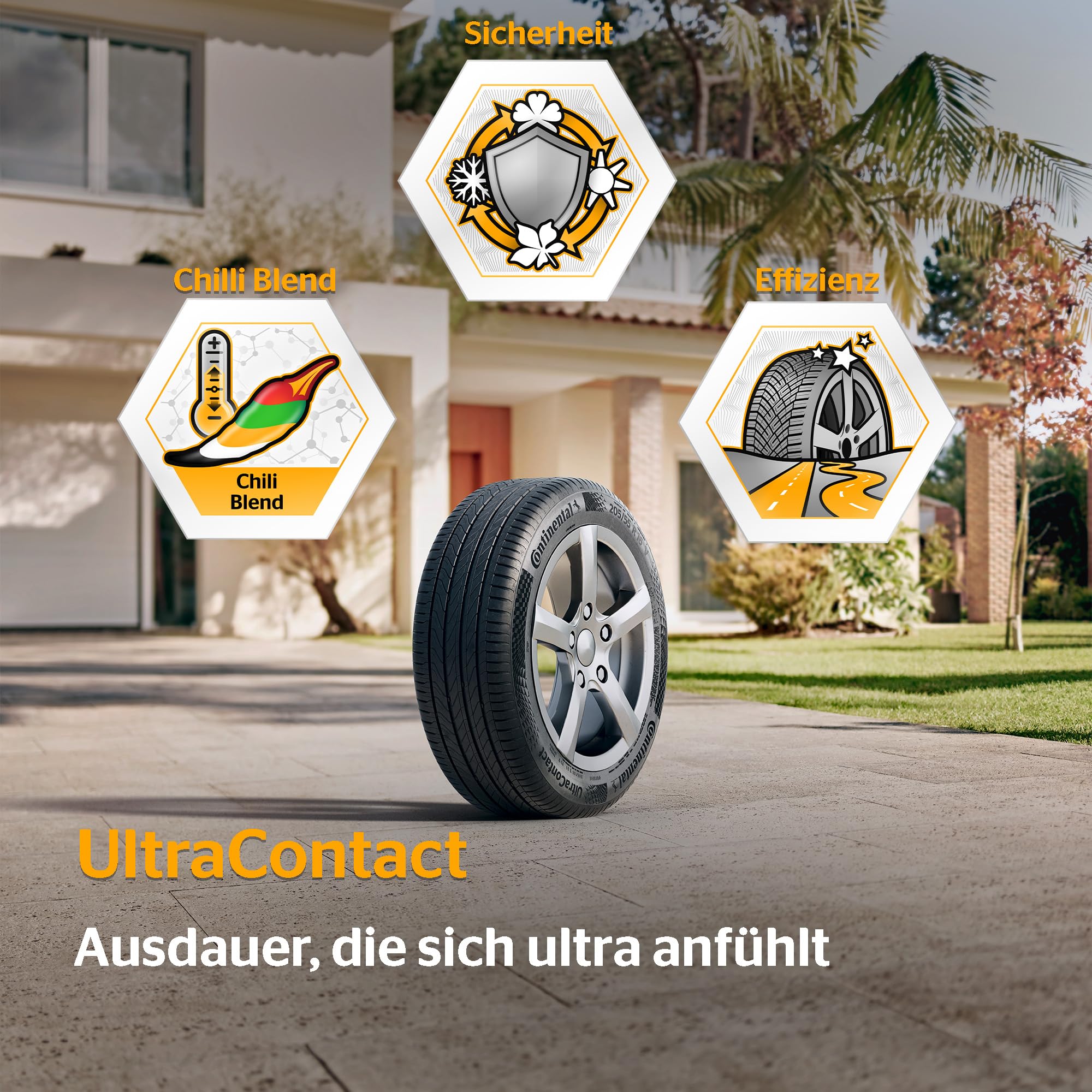 CONTINENTAL UltraContact - 195/65 R15 91H - A/B/70dB - Sommerreifen (PKW/SUV)