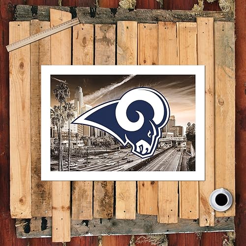 Miniatura 3 de Póster de fútbol americano de Los Angeles City Rams en lienzo impreso para decoración de pared, arte para sala de estar, dormitorio, sala de estar,