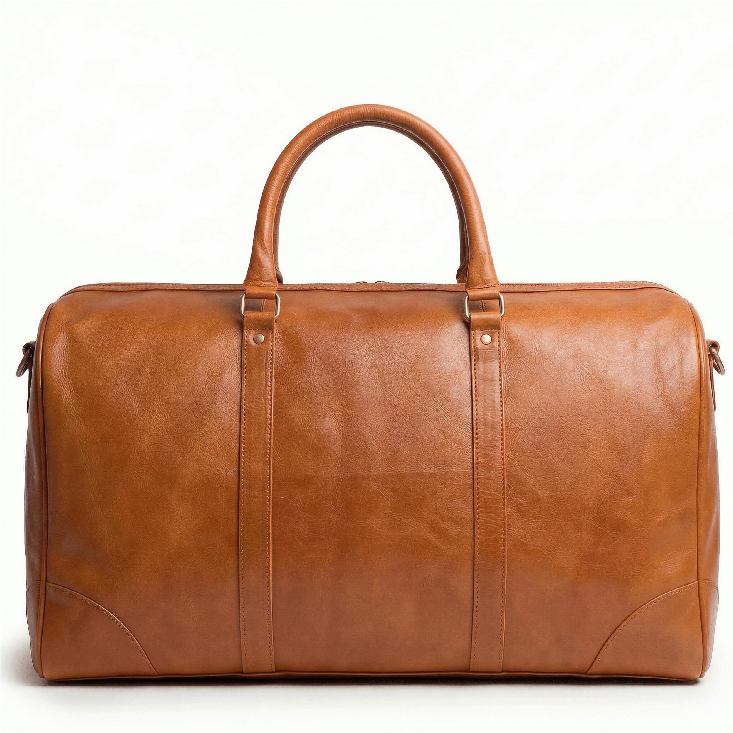SID & VAIN große Weekender echt Leder - Sporttasche Berlin groß - Reisetasche Handgepäck mit Schultergurt - Ledertasche Herren und Damen braun handgefertigt