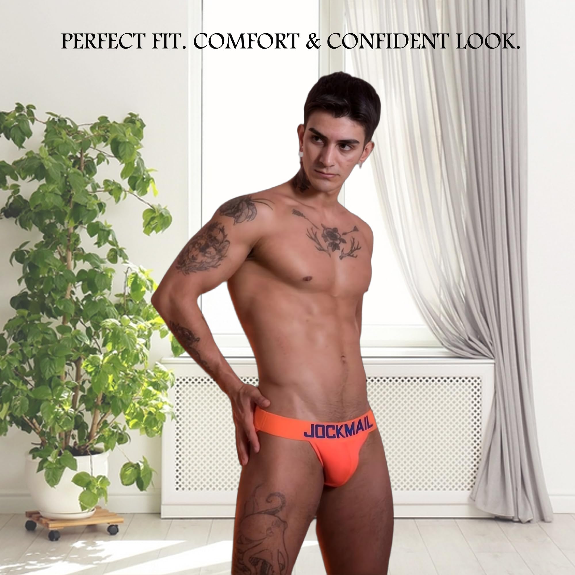 JOCKMAIL Slip pour homme Jockstrap Rainbow Comfort Sous-vêtements pour homme Jockstrap Athlétique Supporter - 3