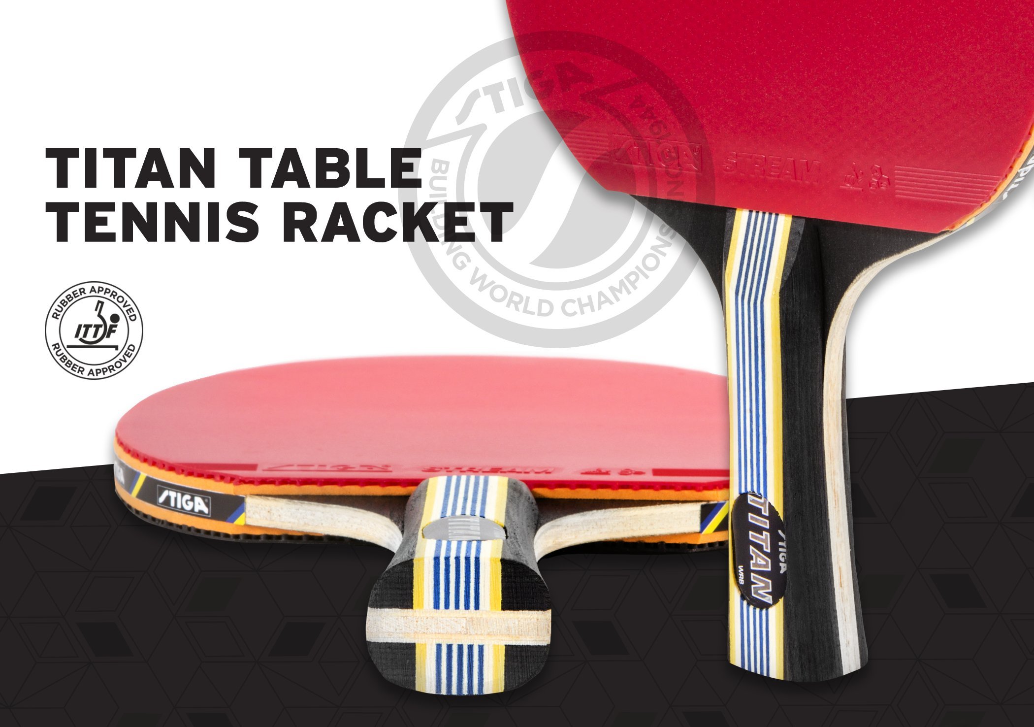 STIGA TournamentQuality Titan Table Tennis Racket with Crystal