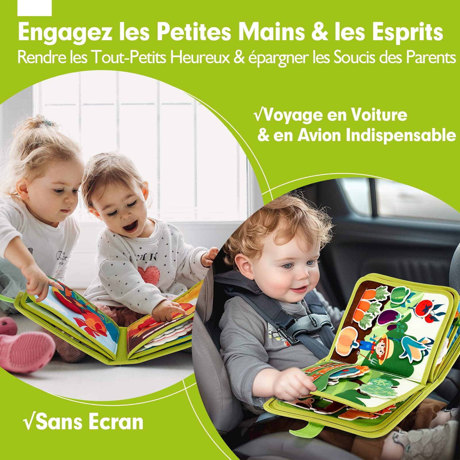hahaland Jouet Bebe 1 an Busy Board Montessori âge 1 an avec 6 Couches Planche, Jouet Enfant 1 2 3 4 Ans Jeux Montessori Jouets d'activité et de Développement, Cadeau Enfant 1 2 3 Ans