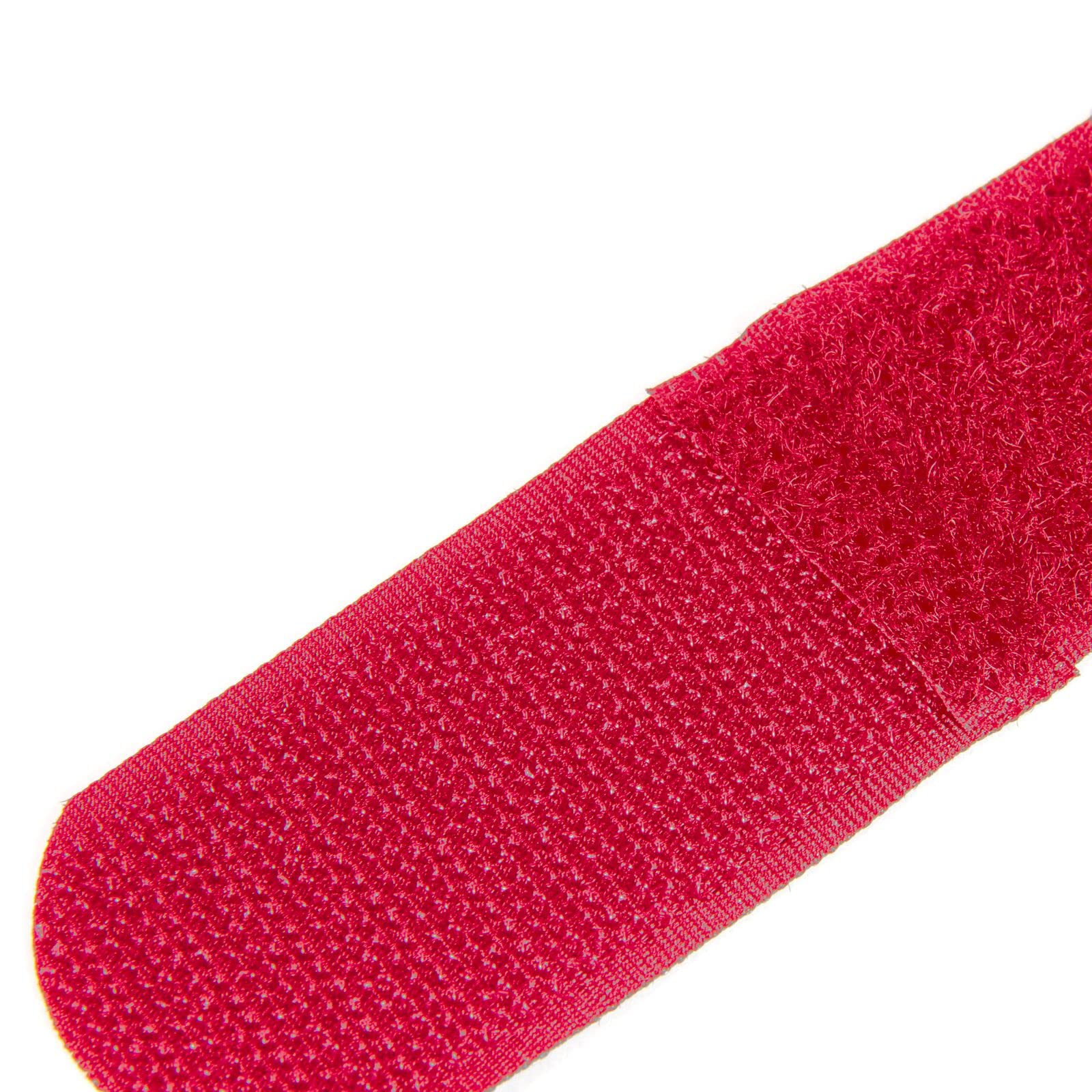 Schlauchland 100x Kabelbinder Klett rot 2x15 cm *** Klettverschluss *** Große Auswahl 1/2/3/5cm ** 10-300cm ** 5 Farben ** 1/10/100er Packs