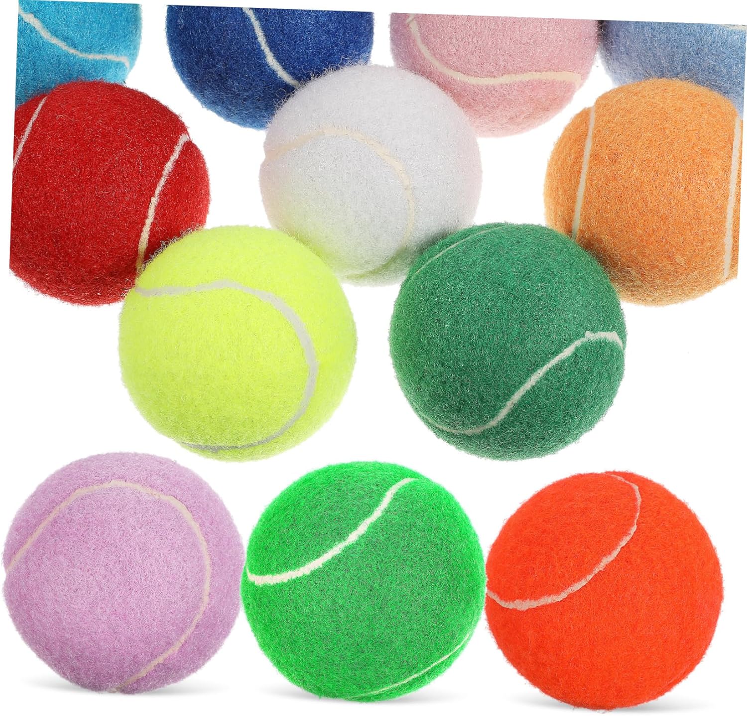 12 Pcs Dog Tennis Balls Puppy Training with Mesh Bag Durable Balls for Dogs and Cats for Play and Training Activities