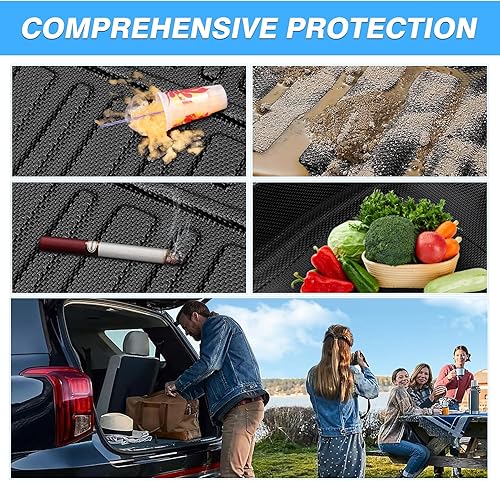 Vista 43 de Powerty Alfombrilla de maletero para Honda Pilot 2016-2021 2022, alfombrillas de carga TPE para todo tipo de clima, forro de carga para asiento