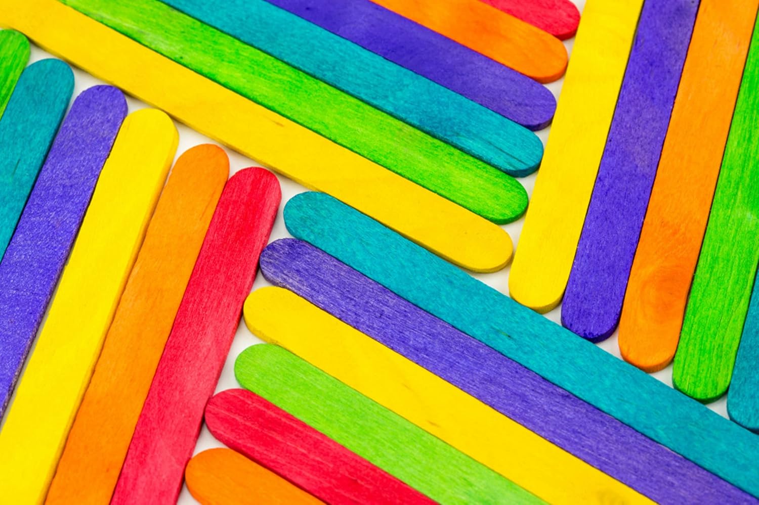 MOUYAT 1000 PCS 4.5 Inch Colored Popsicle Sticks, Wooden Craft Sticks, Natural Wood Lolly Sticks for Arts Crafts, Model Making, Decoration, 6 Colors