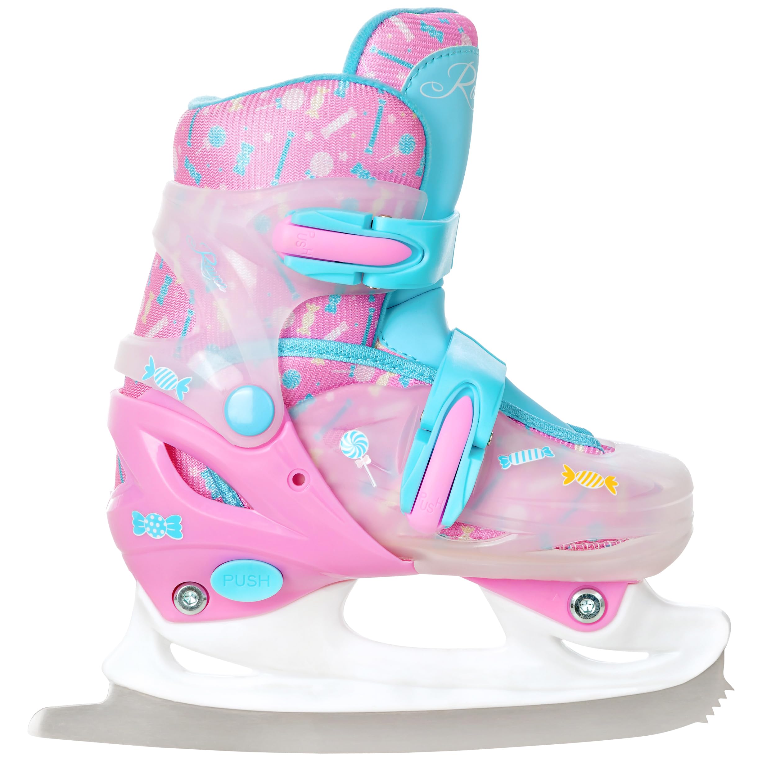 Raven - Pattini a rotelle per bambini, ragazze, ragazzi, adulti, bambini - Pattini a rotelle, 4 in 1 con pattini da ghiaccio, quad, per principianti - Regolabili