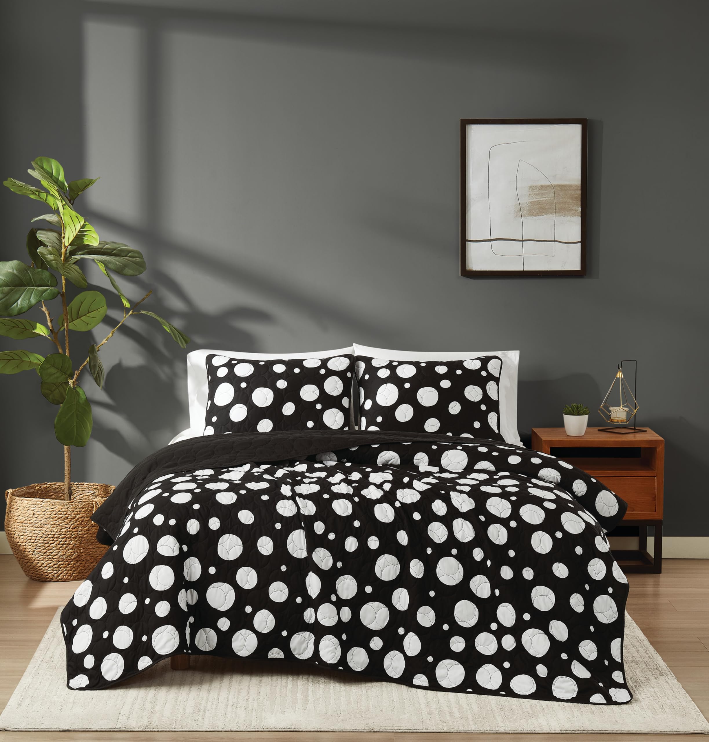 TRULY SOFT Sophia Dot Quilt Set Multiple Polyester 3-Piece Full/Queen Quilt Set, dot Themed, for Men and Women, Oeko-TEX Certified Confidence-image-42