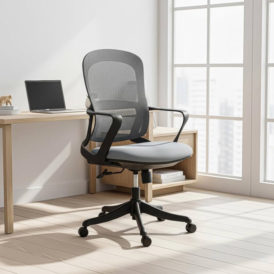 Amazon.com: Zuo Delo Office Chair Gray, Gray Office Chair, Modern