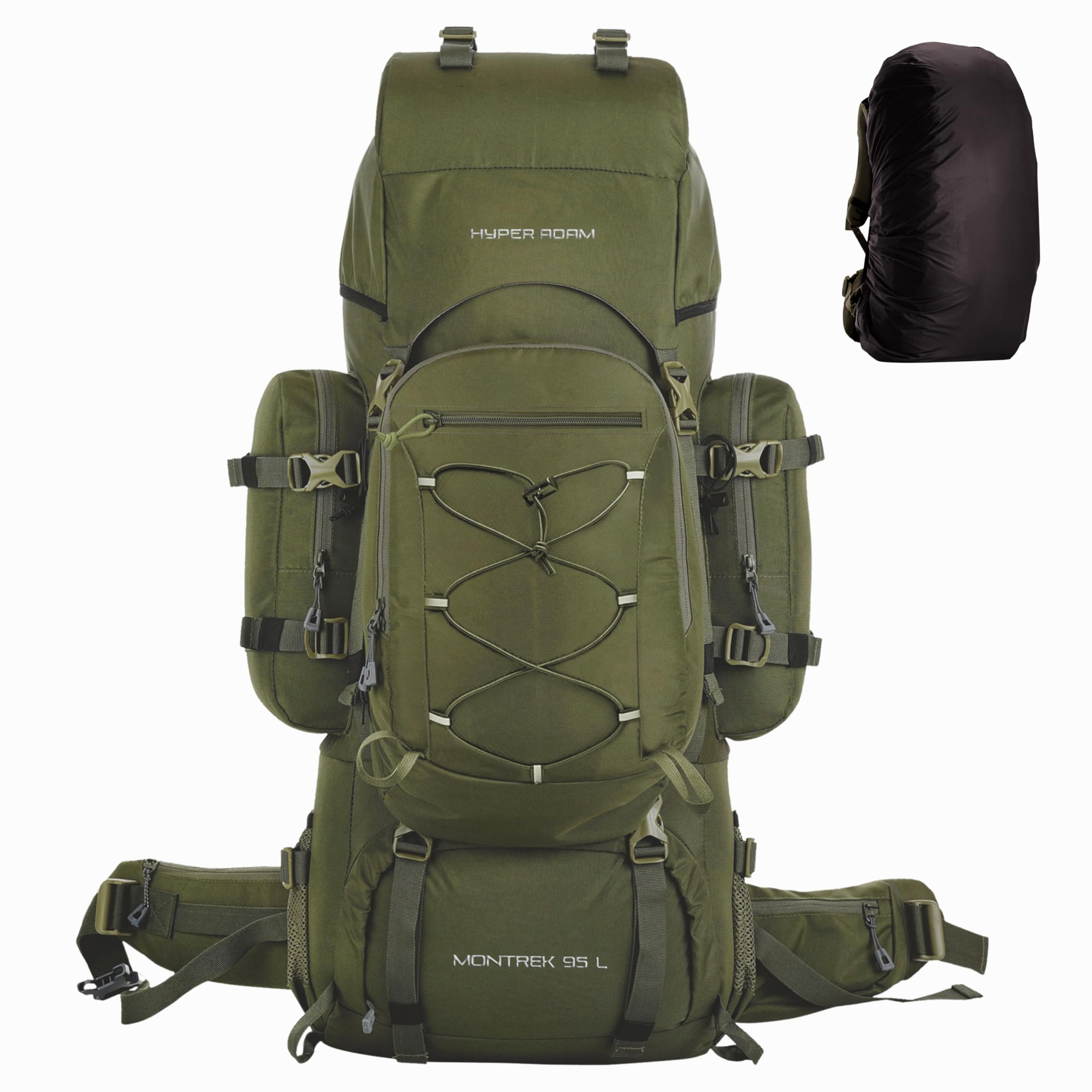 hyper adam Montrek 95L(80 +15) Internal Frame Travel Backpack with Detachable Daypack/Camping Hiking Trekking Bag Large Rucksack for Men & Women, 3 Year Warranty-picture-48