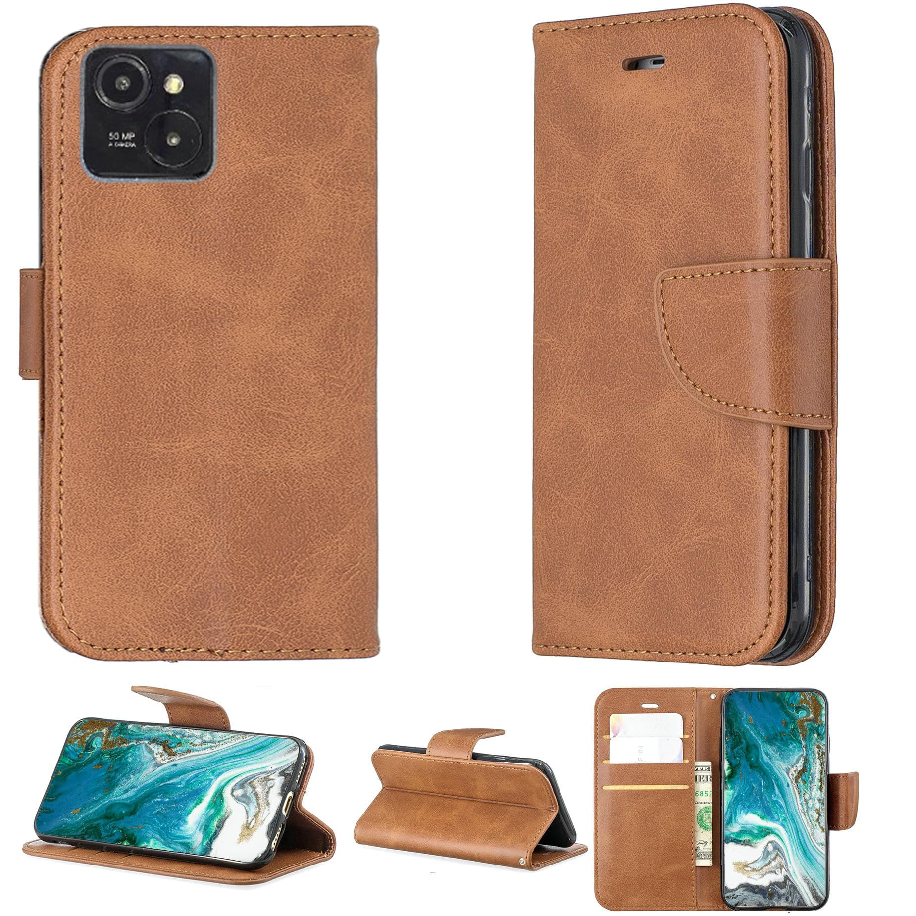 TienJueShi Dea Stand Portafoglio TPU Silicone in Pelle Cellulare Caso per Xiaomi 12 Lite 6.55 inch Case Copertina Custodia Protettiva Cover