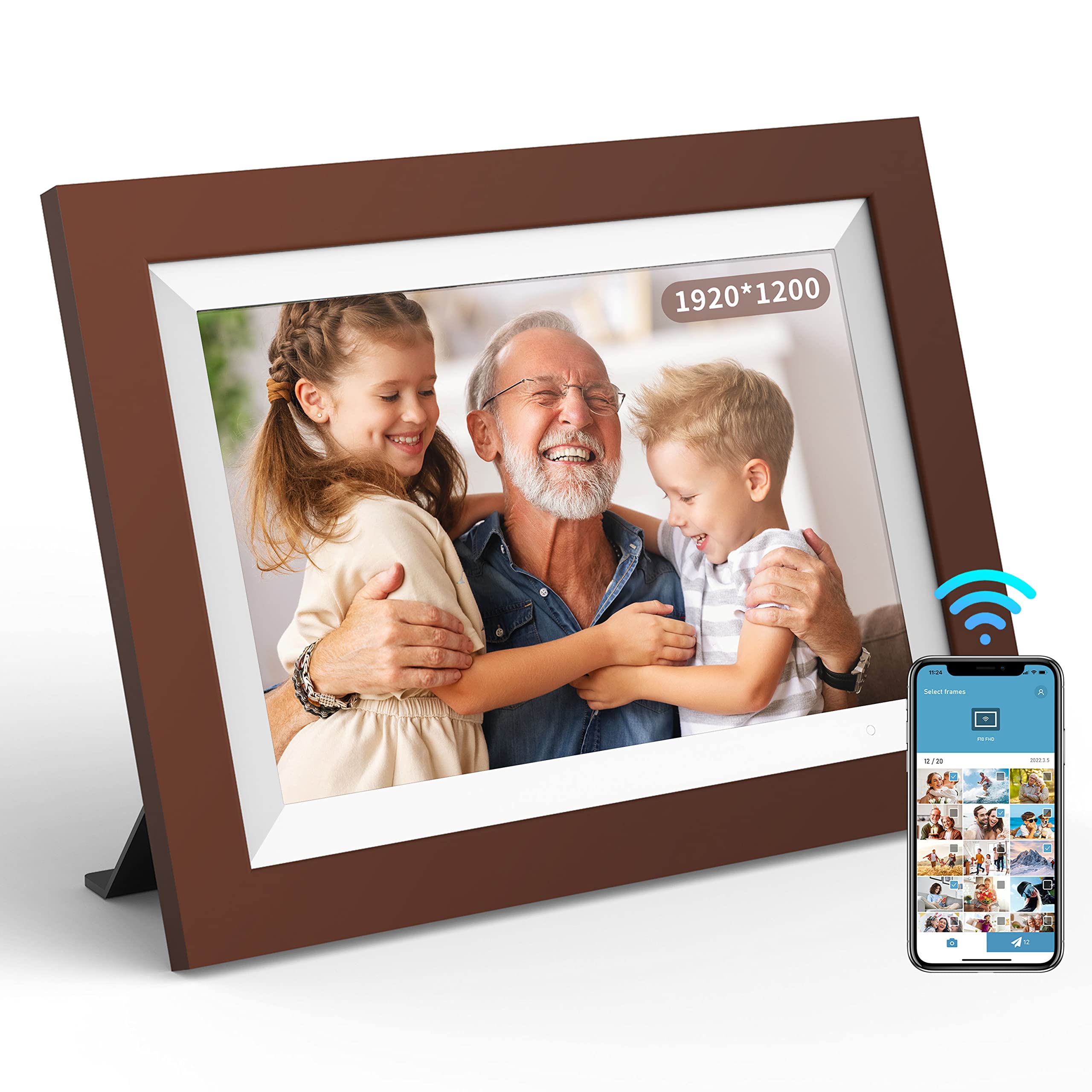 Buy 1080P Digital Picture Frame, MOOLINK WiFi Digital Photo Frame, 1920 * 1200 Full HD Display