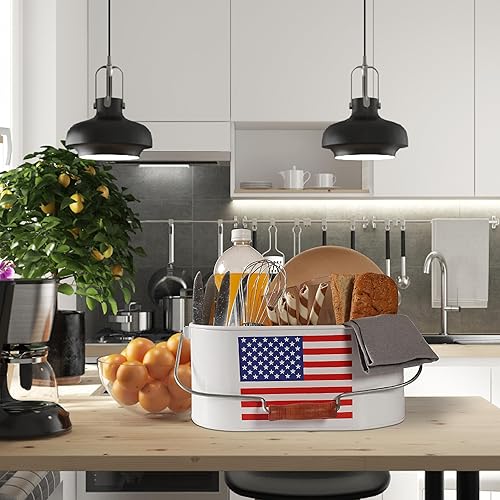 Miniatura 6 de Bedding Craft Organizador para cubiertos, soporte para cubiertos, decoración de artículos de estaño galvanizado, soporte para utensilios de picnic