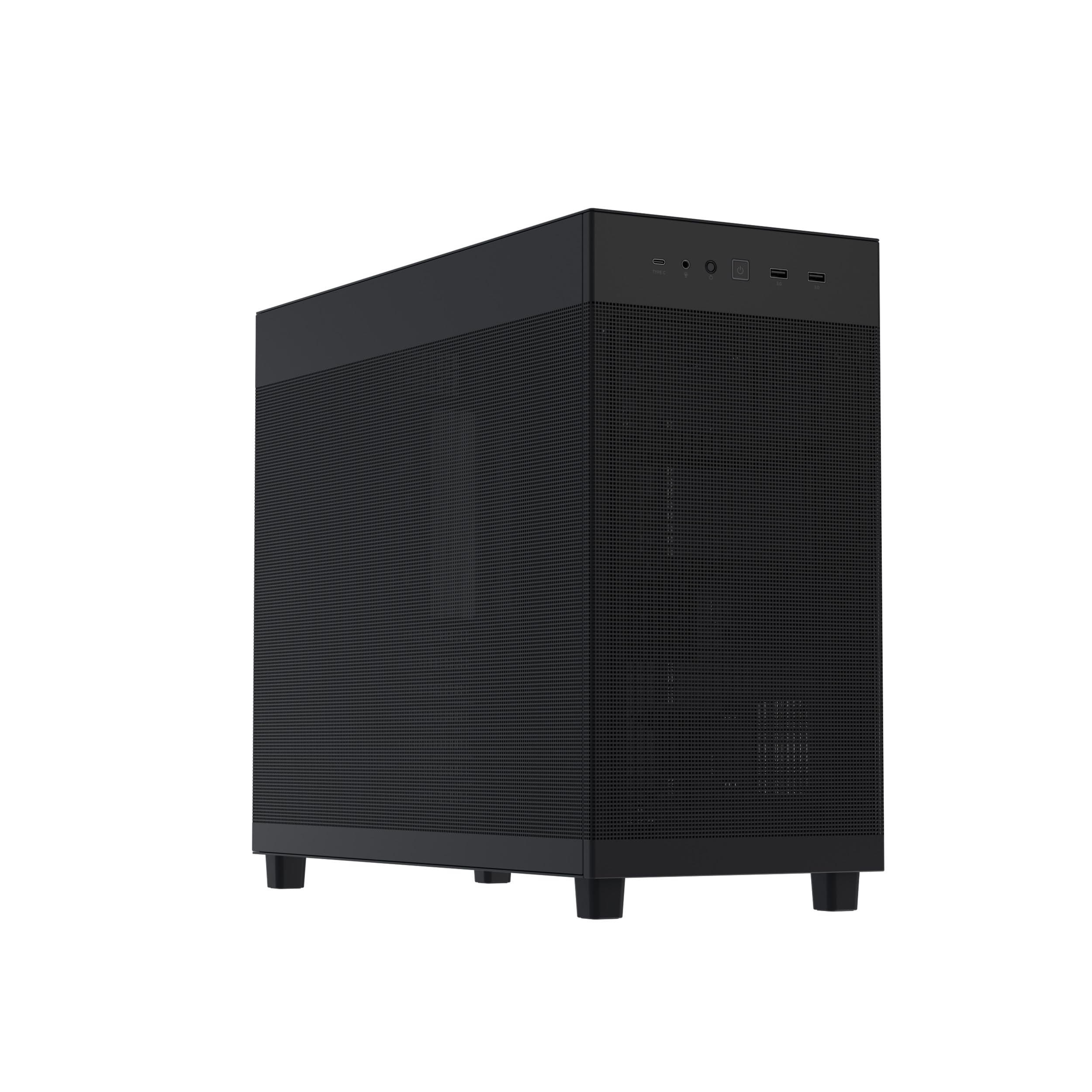 ASUS Prime AP303 ATX PC Case, Mesh Panel Design, Pre-Installed Fan, GPU Support up to 360mm, 360mm Radiator Support, 180mm ATX PSU, 20Gbps USB Type-C, 2 Year Warranty