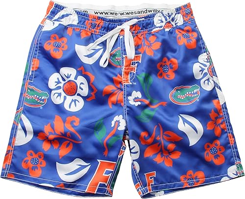 Wes and Willy NCAA - Bañador floral para hombre