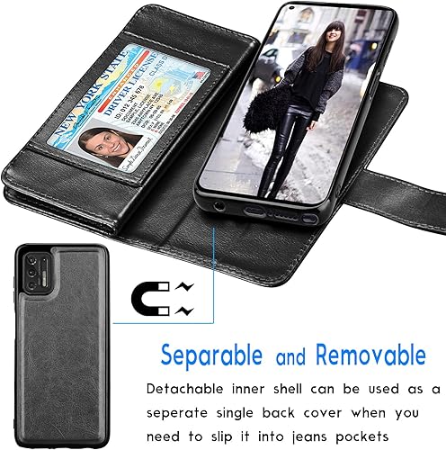 Miniatura 3 de Tekcoo Funda tipo cartera para Moto G Stylus 2021 4G  para Motorola Moto G Stylus 2021 4G, de piel sintética, de lujo, ranuras para tarjetas de