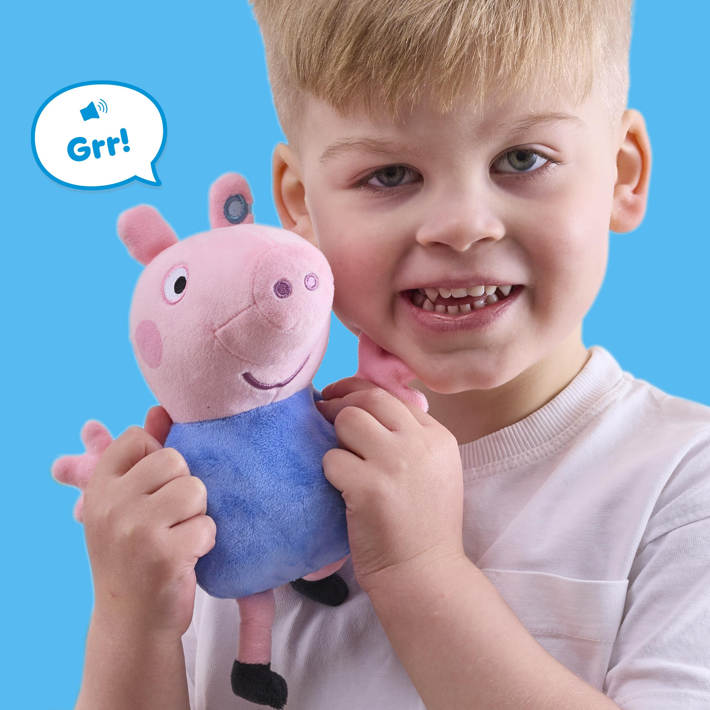 Peppa Pig Talking George, juguete de peluche con efectos de voz y sonido, juguete suave para preescolar