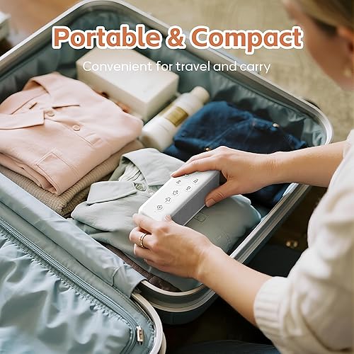 Miniatura 7 de Máquina de sonido de ruido blanco con batería recargable de 3000 mAh, máquina de sonido de sueño Bluetooth con 15 sonidos relajantes, temporizador