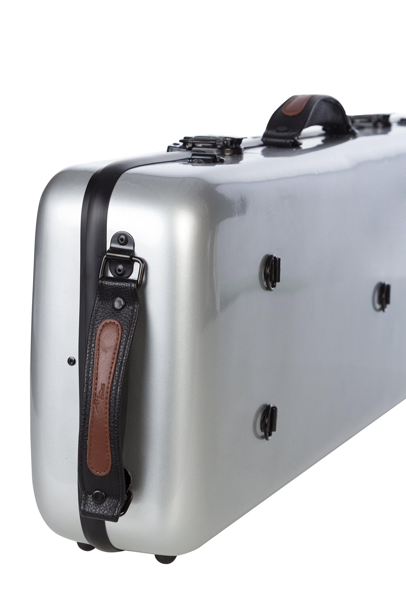 Custodia per Viola Fiberglass 38-43 Oblong argento M-case + borsa musicale