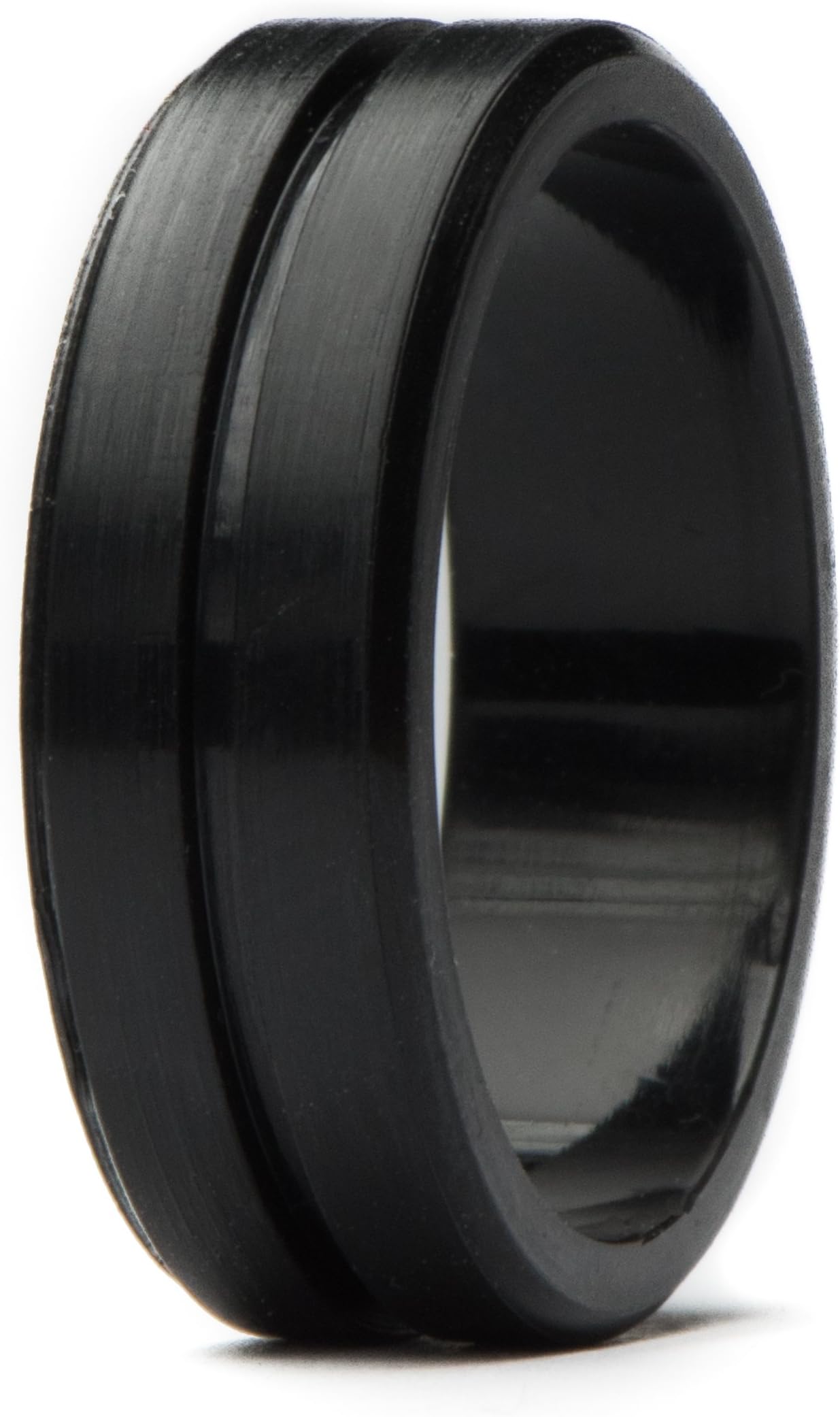Silicone Wedding Rings | Safety Rubber Wedding Rings | Athletic Ring for Active Men | 7mm Wide Thin Groove Ring | Best Alternative for Work, Mechanics, Sports,
