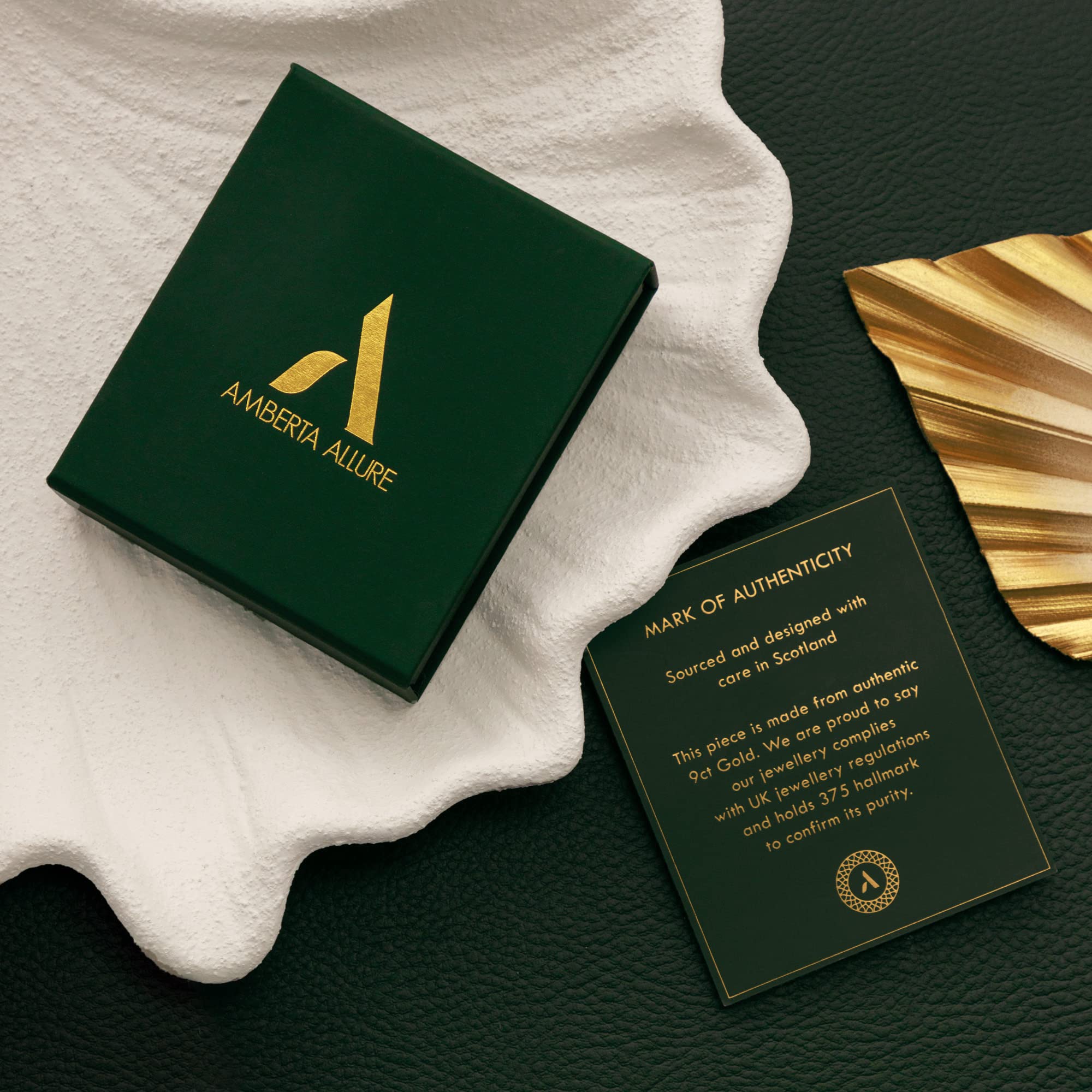 Amberta Allure Damen Ohrhänger mit Perle aus 9K Gold