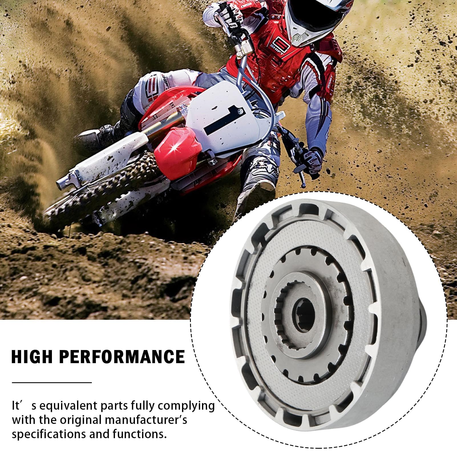 Embrayage Manuel Renforcé 50-125cc, Pignon Externe 17 Dents, Pignon Interne 18 Dents, Convient Aux Petites Motos Tout-terrain.
