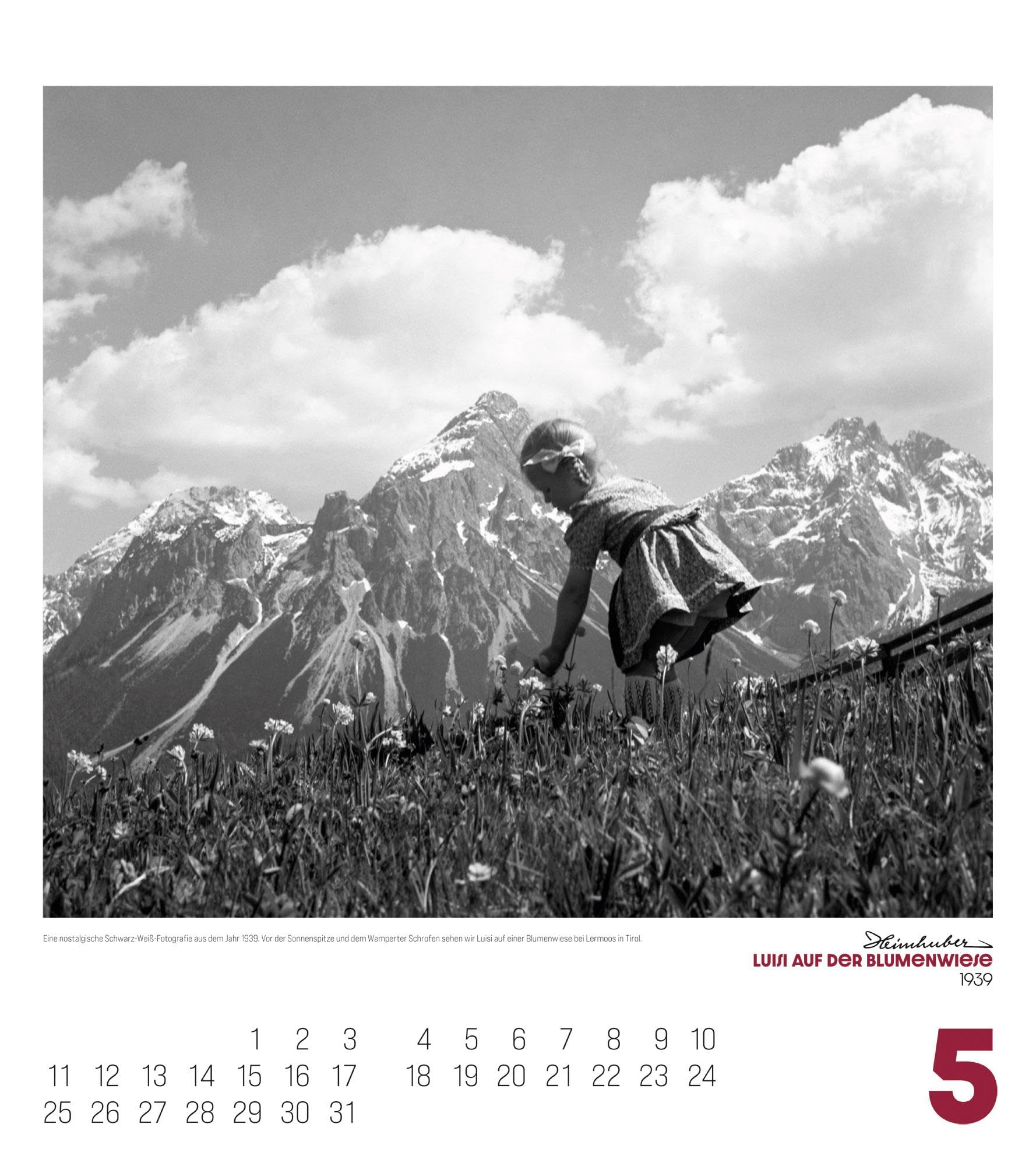 Alpengeschichten Kalender 2026 | Nostalgischer Berge-Kalender im großen Hochformat (48x54 cm) | Analog-Fotos aus dem Fotohaus Heimhuber