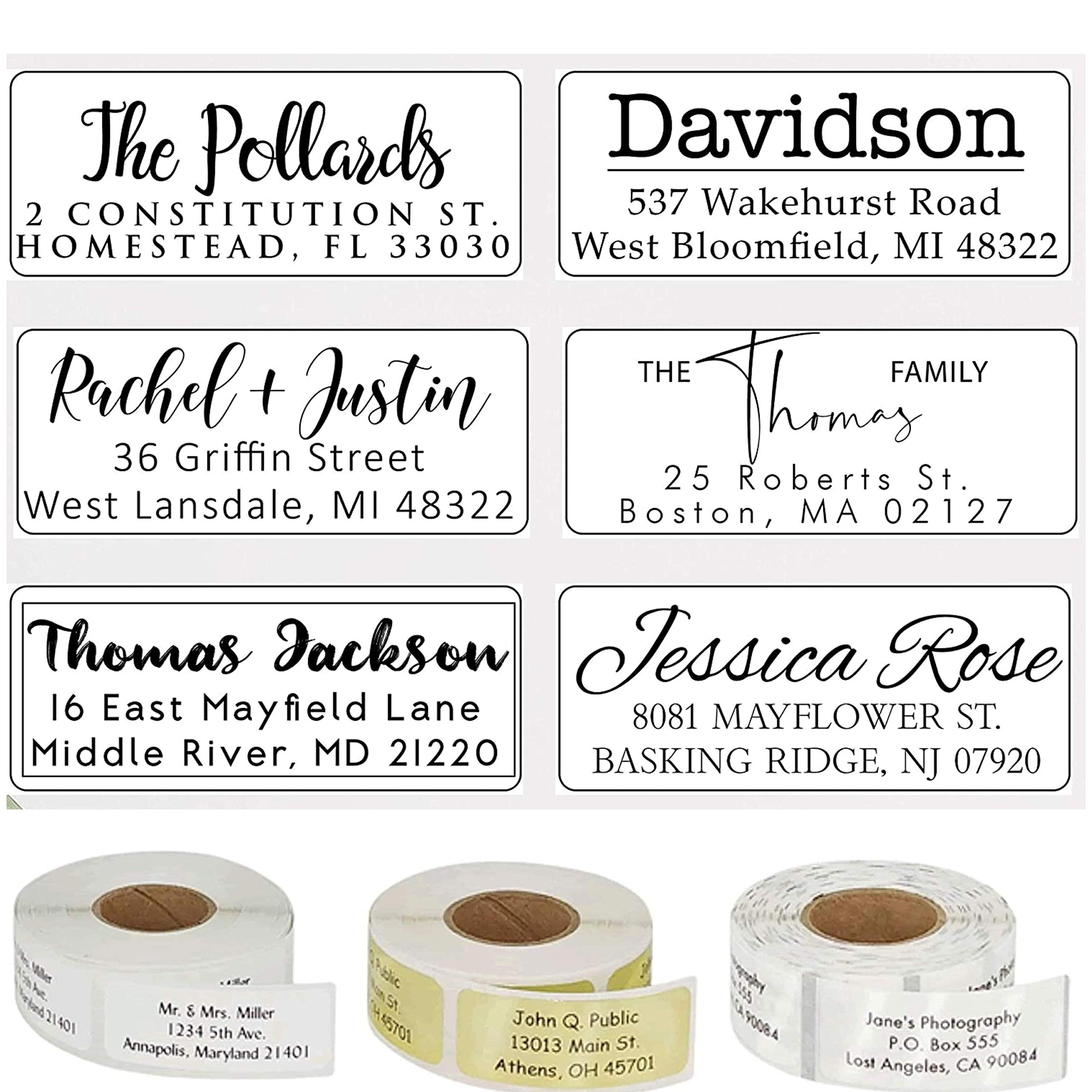 Address Labels Personalized Return - Custom Stickers On Rolls (250-500 ...