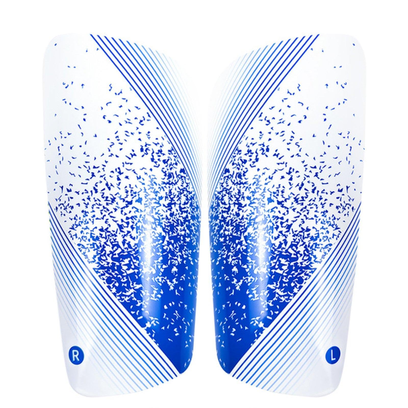 Soccer Shin Guard Thickened Shin Expert-Grade Football Leg Guard for Kids, Adults Blue White S-image-11