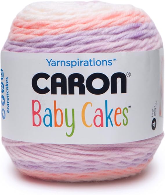 Caron Baby Cakes Self-Striping Yarn ~ 3.5 oz Cakes by The Each (Ballerina)