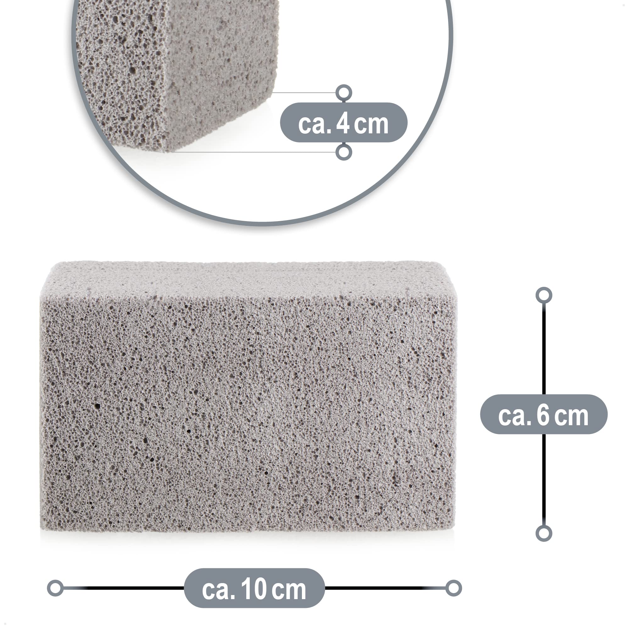 COM-FOUR® 4x kamien do czyszczenia grilla - pumeks do czyszczenia róznych powierzchni - skrobaczka do garnków wielokrotnego uzytku - kamien do czyszczenia (04 sztuki - Kamien do czyszczenia grilla)
