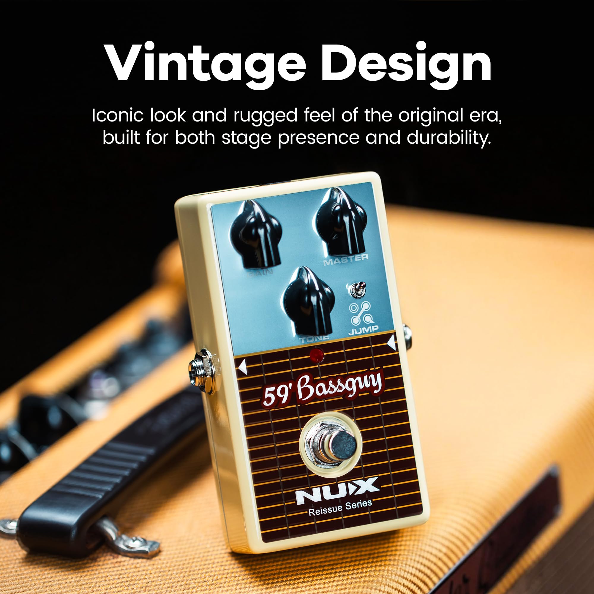 Amazon.co.jp: NUX '59 Bassguy ギターペダル、ジャンプトグル