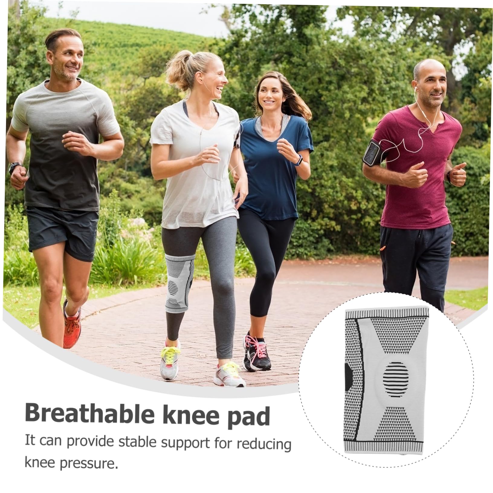 IWOWHERO Running Volleyball Acl Knee Brace Woven Fitness Kneepad Compression Breathable Protection Cover