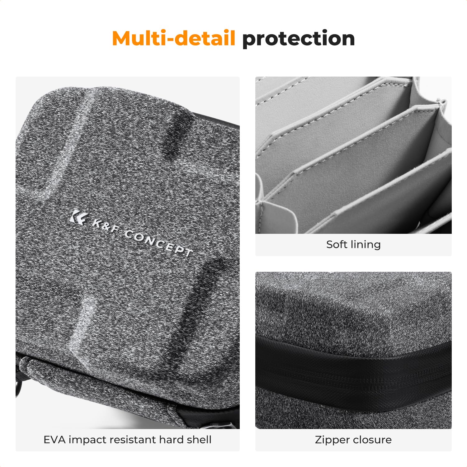 K&F CONCEPT Custodia per Filtri 10 slot, Guscio rigido in EVA antiurto Borsa per Fotocamere Fotografico Obiettivo Filtri