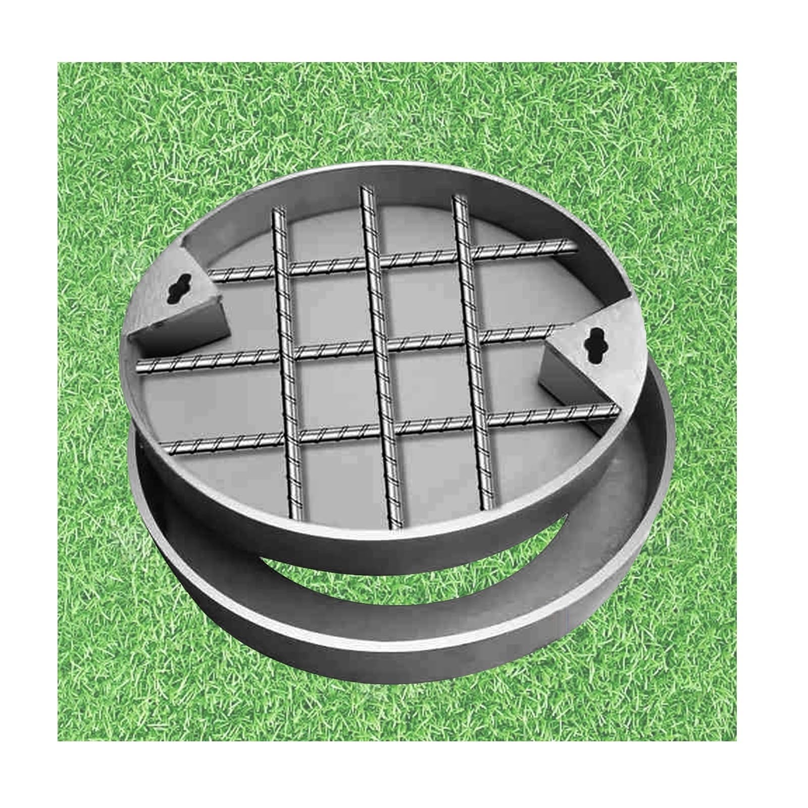 Manhole Covers, Wear-Resistant and Durable, Strong Load-Bearing Capacity, Excellent Workmanship, Easy Installation(60 * 60 * 5cm/23.6 * 23.6 * 1.96in)