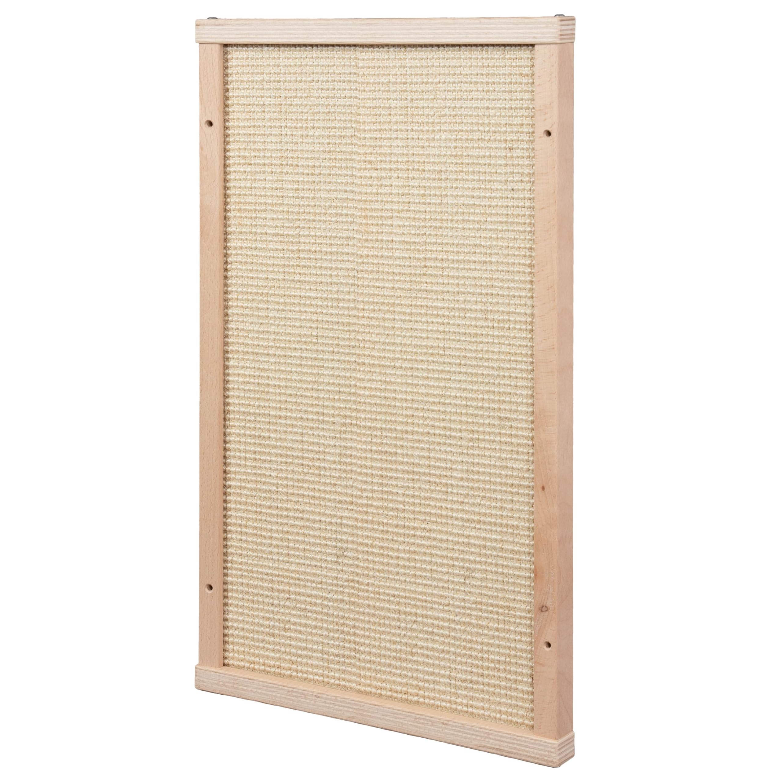 Kratzbaumland Premium-Kratzbrett aus Buchenholz mit austauschbarem Sisalteppich, nachhaltig, wandmontage für Katzen, extrabreit (70 cm - Sisal Natur)
