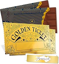 Biglietto d’Oro Buono Regalo a Grattar: 2x Biglietto Dorato Golden Ticket – Crea il Tuo Biglietto Personalizzabile – Carta Regalo Personalizzata per Compleanno, Anniversario, Natale – di Inovida