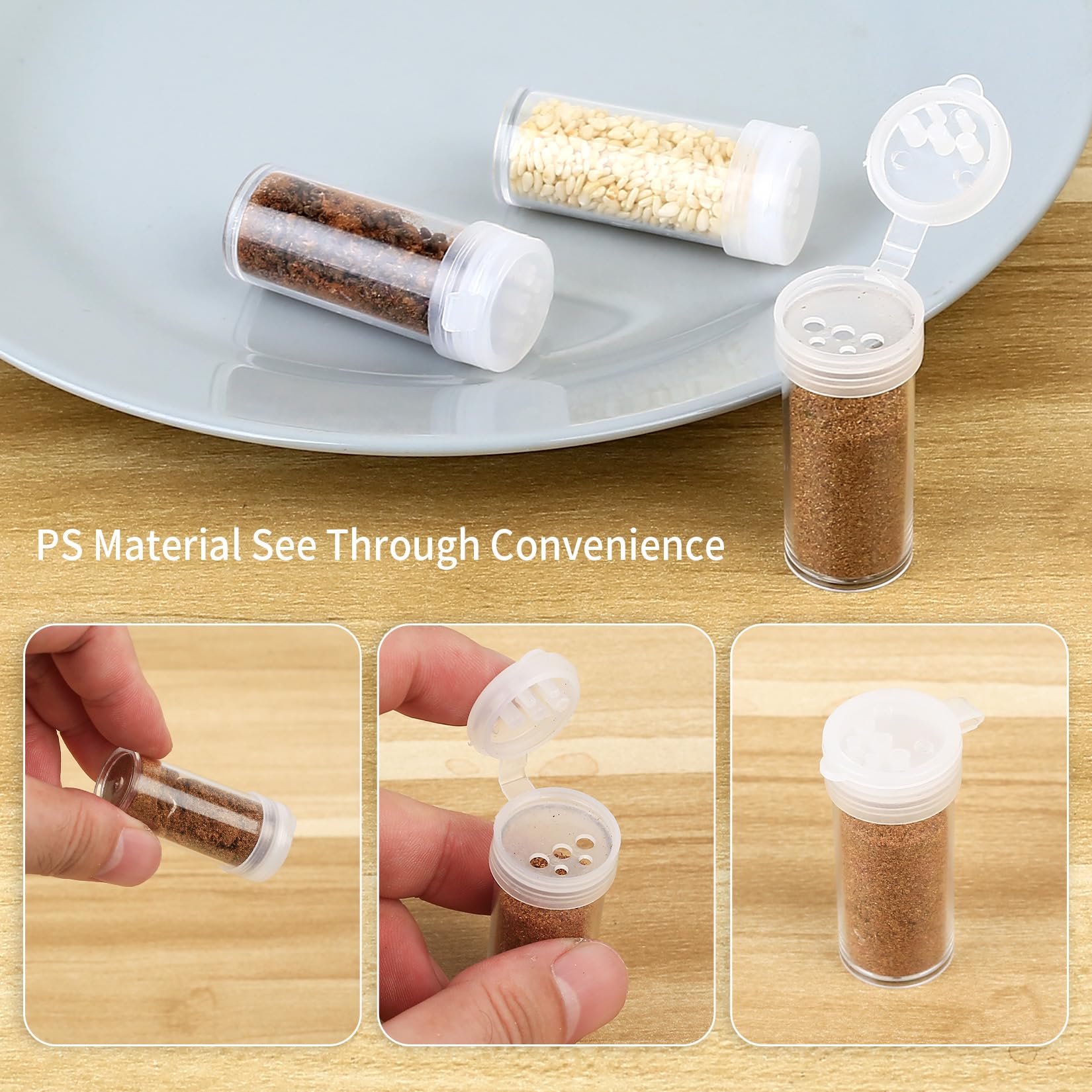 Handy Housewares Mini Saliera E Pepiera Da Viaggio - Set Antiversamento In Plastica Rosa