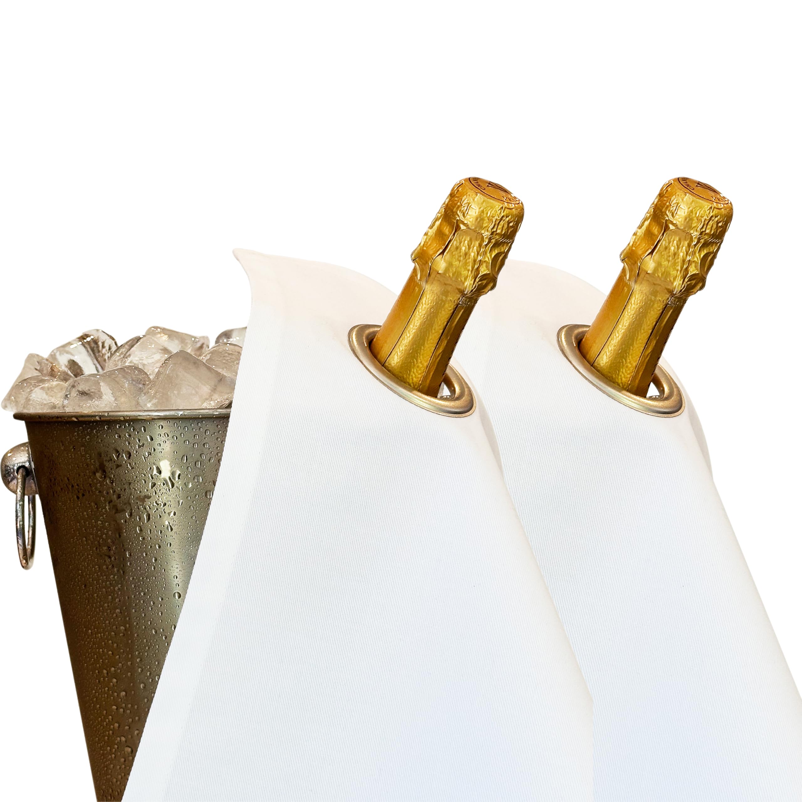 BottleCloths, Classic Collection, Bottle Cloths with Metal Ring for Ice Buckets Cotton, 42 cm