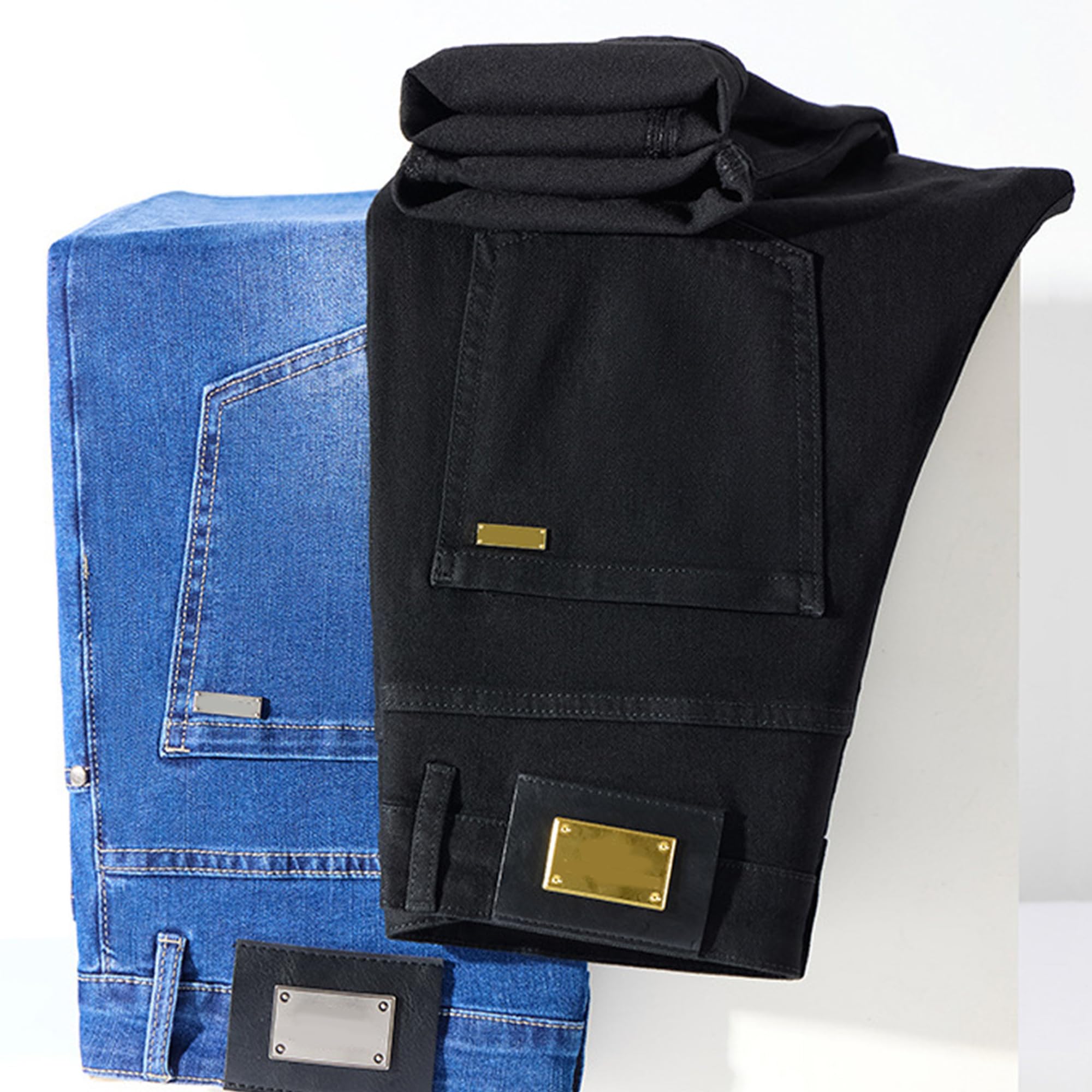 Jeans da uomo Regular Fit Stretch Denim Pantaloni classici casual dritti per uomo con 5 tasche
