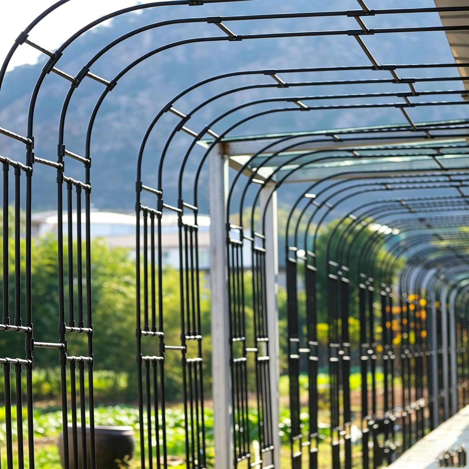 Ogródkowa Pół-pergola (łuk Przyścienny) – Kratka Dla Pnączy, Element Wejściowy Do Ogrodu, Kompaktowa Konstrukcja Wspierająca Róże I Inne Rośliny Pnące. | Green,2.6x2.4m