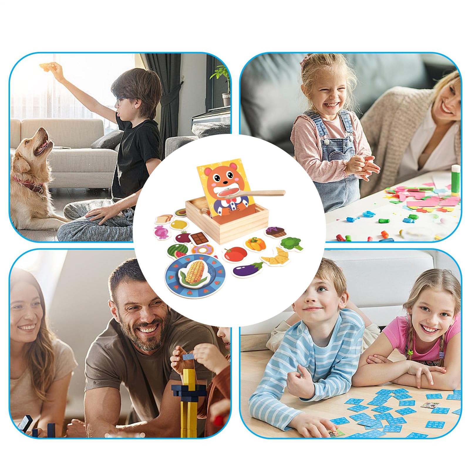 Giocattolo Alimentare per Bambini | Orso Gioco Simbolico per Sviluppo Motricità Fine | Set Alimentare In Legno Con Gioco Educativo Abilità Manuali per Compleanno, Infanzia e Casa