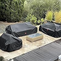 Vista 6 de Turtle Life Funda para Sofá de Patio, Cubierta para Sofá de Exterior Resistente y Duradera, Resistente a Rayos UV y Agua, Anti-Decoloración, Funda