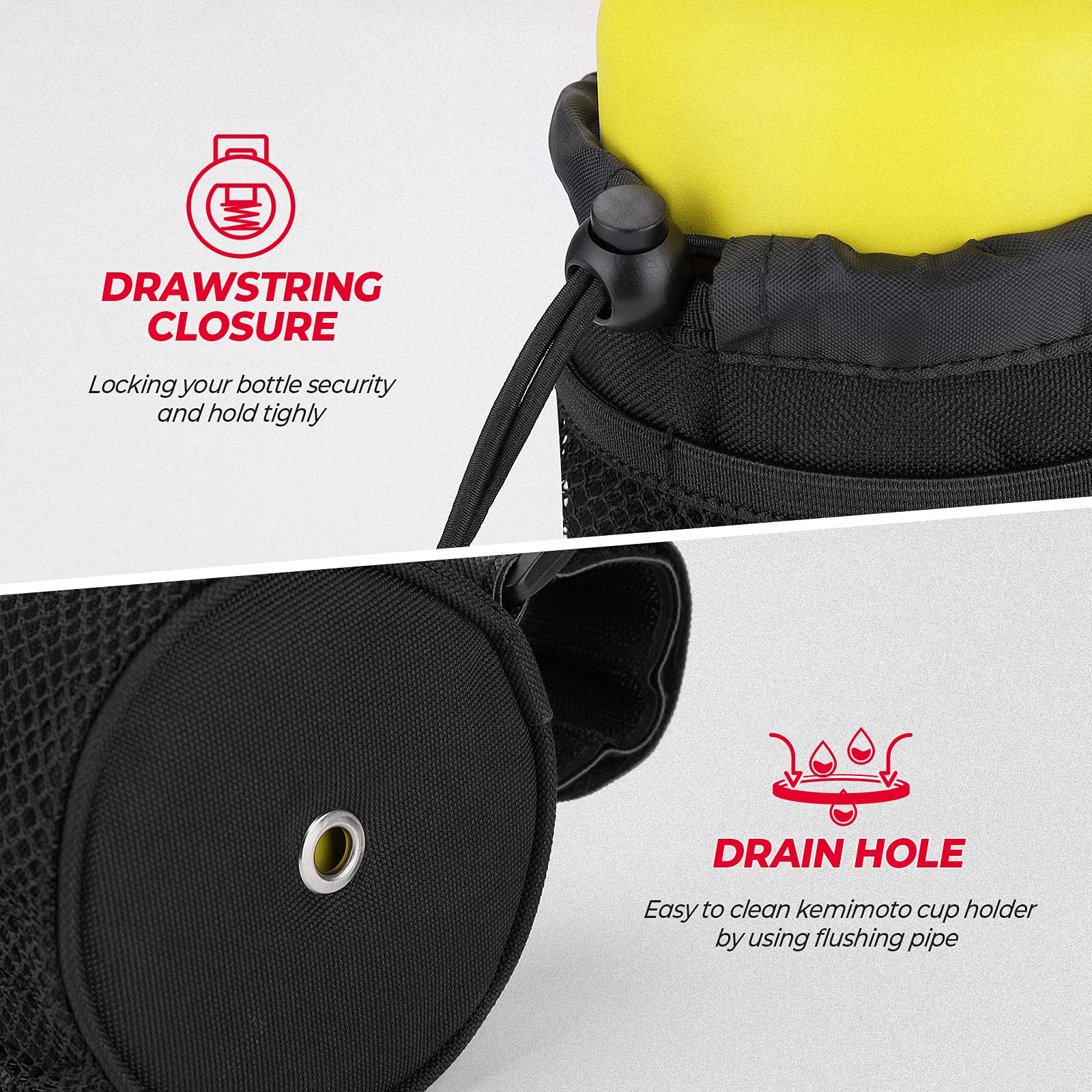 Kemimoto Cup Holder, Roll Bar Cup Holder for UTVs Wheelchair Scooter